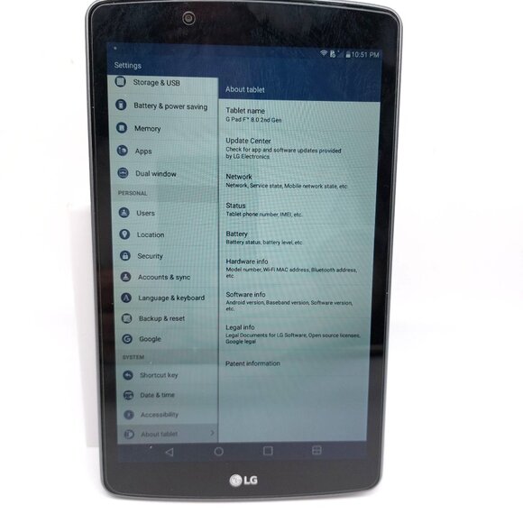 US Cellular LG G Pad F 8.0 UK495 Tablet 16GB WiFi Android 6.0 8" No Charger - Picture 5 of 7